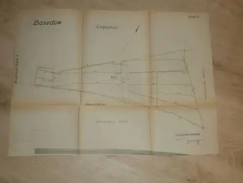 Lageplan Basedow / Gessiner Wiesen , 1942 , Landesbauernschaft , Gessin , Malchin , 620x450mm , Mecklenburg !!!