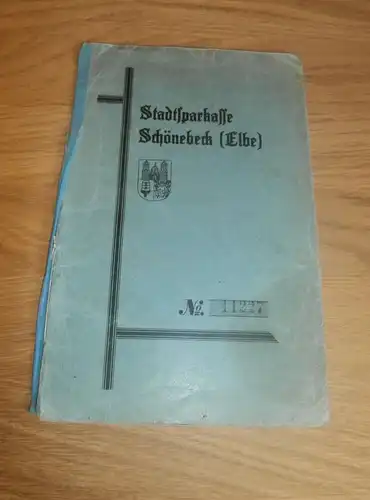 altes Sparbuch Schönebeck a. Elbe , 1935 - 1946 , Otto Wolters , Sparkasse , Bank !!