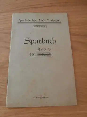 altes Sparbuch Rathenow , 1928-1946 , Elisabeth Timme , Laufstrasse , Sparkasse , Bank !!!