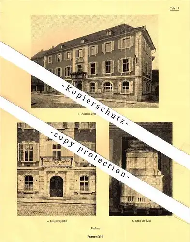Photographien / Ansichten , 1928 , Frauenfeld , Rathaus , Walzmühle Contor , Prospekt , Architektur , Fotos !!!