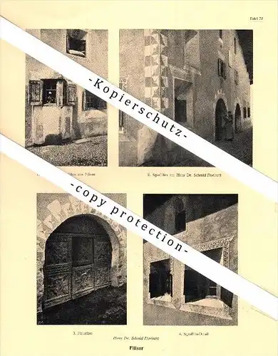 Photographien / Ansichten , 1923 , Filisur , Kr. Bergün , Prospekt , Architektur , Fotos !!!