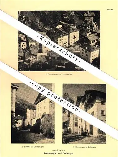 Photographien / Ansichten , 1923 , Bondo , Promontogno , Castasegna , Kr. Bregaglia , Prospekt , Architektur , Fotos !!!