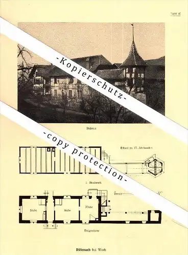 Photographien / Ansichten , 1922 , Rüfenach b. Worb , Prospekt , Architektur , Fotos !!!
