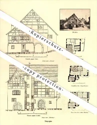 Photographien / Ansichten , 1918 , Thayngen , Prospekt , Architektur , Fotos !!!