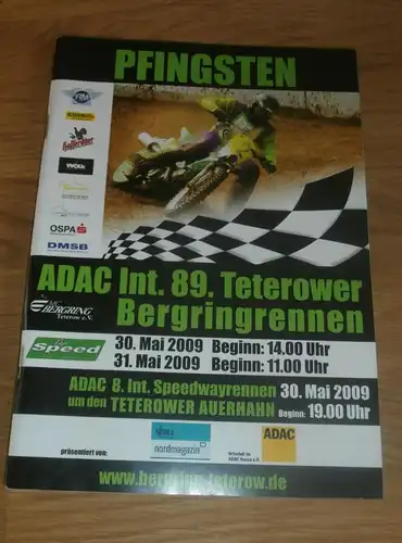 Bergring Teterow 2009 , Bergringrennen , Grasbahn , Programm , Rennprogramm , Programmheft , program !!!