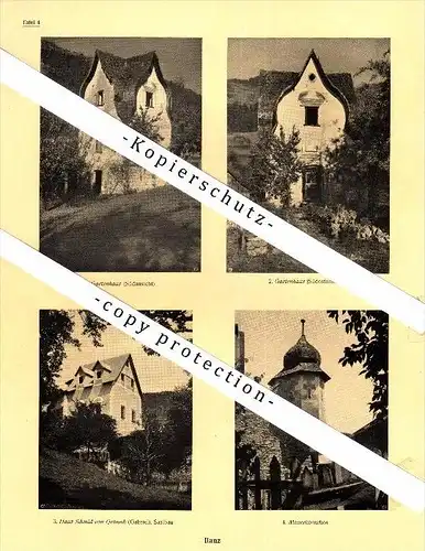 Photographien / Ansichten , 1925 , Ilanz / Glion , Haus Schmid von Grüneck , Prospekt , Architektur , Fotos !!!