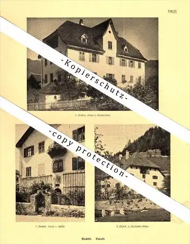 Photographien / Ansichten , 1925 , Rodels , Dusch , Domleschg , Prospekt , Architektur , Fotos !!!