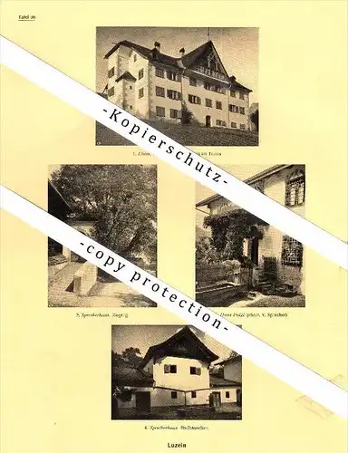 Photographien / Ansichten , 1925 , Luzein , Prospekt , Architektur , Fotos !!!