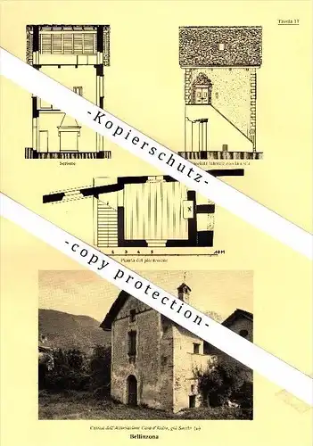 Photographien / Ansichten , 1936 , Bellinzona , Prospekt , Architektur , Fotos !!!