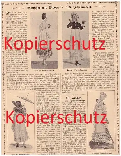 original Zeitungsbericht - 1908 - Mode im XIX. Jahrhundert , Vernet , Haller von Hallerstein , Titcomb  !!