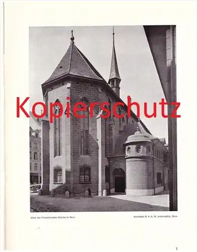 original Prospekt - 1914 - Die französische Kirche in Bern , Innenausbau , Architektur , Architekt !!!