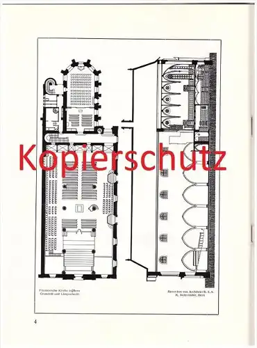 original Prospekt - 1914 - Die französische Kirche in Bern , Innenausbau , Architektur , Architekt !!!