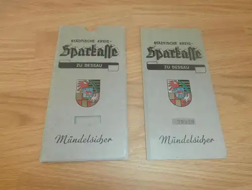 altes Sparbuch Dessau , 1937 - 1944 , Minna Sittel , Sparkasse , Bank !!!