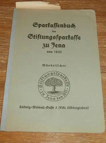 altes Sparbuch Jena , 1945 - 1947 , Karin Lange in Jena , Sparkasse , Bank !!!