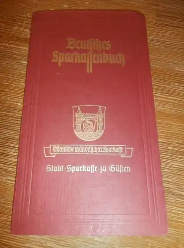 altes Sparbuch Güsten , 1944 - 1946 , Sparkasse , Bank !!!