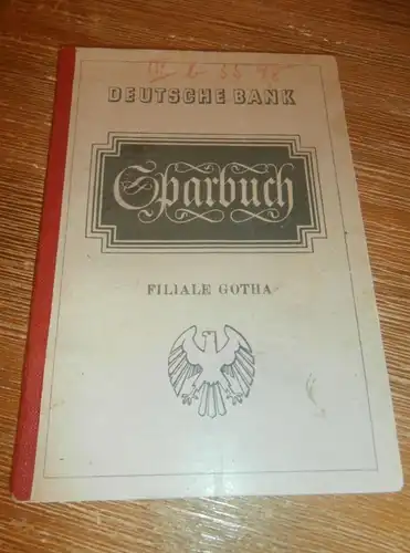 altes Sparbuch Gotha , 1944 , Wilhelmine Meyer geb. Mainzer in Mechterstädt b. Gotha , Sparkasse , Bank !!!