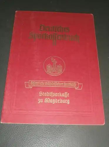 altes Sparbuch Magdeburg , 1942 , Sieglinde Schneeberg in Magdeburg , Sparkasse , Bank !!!