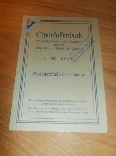 altes Sparbuch Eberswalde / Oberbarnim , 1952 - 1960 , Margarete Kuhrt geb. Heroldt in Eberswalde , Sparkasse , Bank !!!