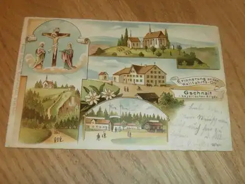 Gschnait i. bay. Allgäu , 1902 , alte Ansichtskarte , Postkarte !!!