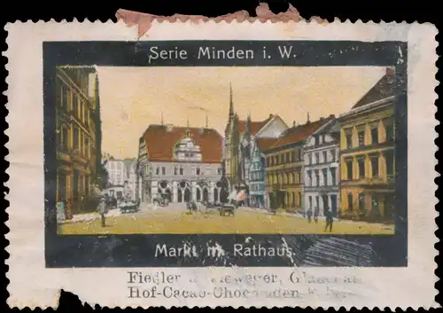 Markt mit Rathaus in Minden