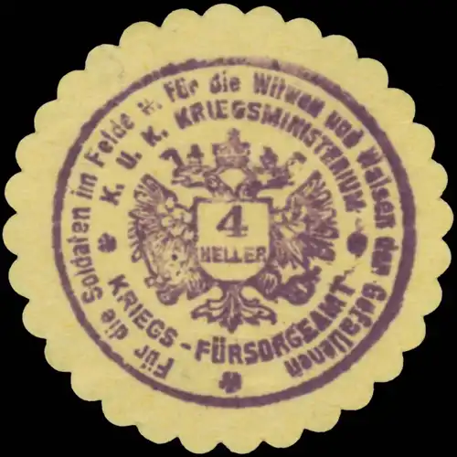 K.K. Kriegsministerium - KriegsfÃ¼rsorgeamt