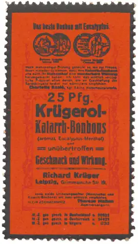 KrÃ¼gerol Katarrh-Bonbons 25 Pfg