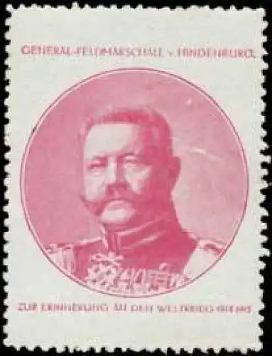 Generalfeldmarschall von Hindenburg