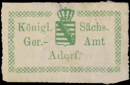 K.S. Gerichtsamt Adorf