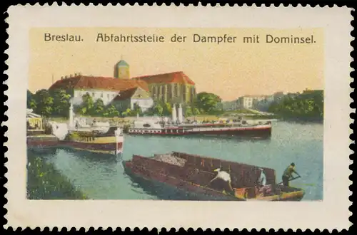 Abfahrtsstelle der Dampfer mit Dominsel