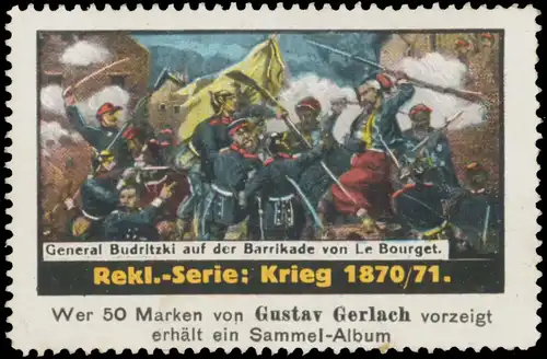 General Budritzki auf der Barrikade von Le Bourget