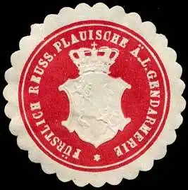 FÃ¼rstlich Reuss. Plauische Ã. L. Gendarmerie