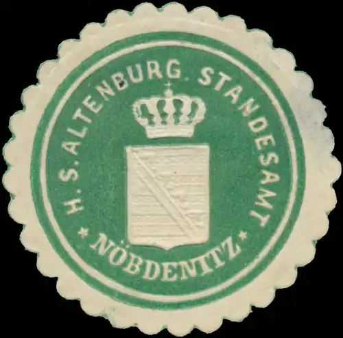 H.S. Altenburg. Standesamt NÃ¶bdenitz