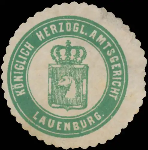 KÃ¶niglich Herzogl. Amtsgericht Lauenburg