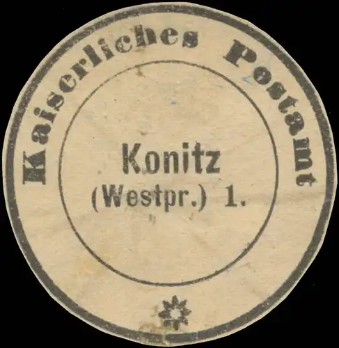 K. Postamt Konitz 1 (WestpreuÃen)