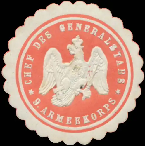 Chef des Generalstabs 9. Armeekorps