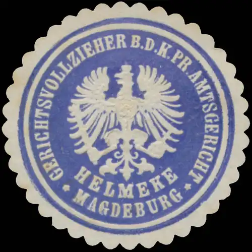 Helmeke Gerichtsvollzieher b.d. K.Pr. Amtsgericht Magdeburg