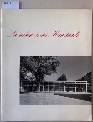 Sie sahen in der Kunsthalle. Jahresgabe Kunstverein Darmstadt, mit Abdruck einer Rede von Fritz Usinger. 