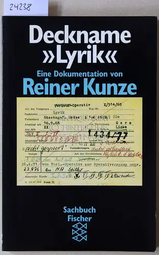 Kunze, Reiner: Deckname "Lyrik". Eine Dokumentation. 