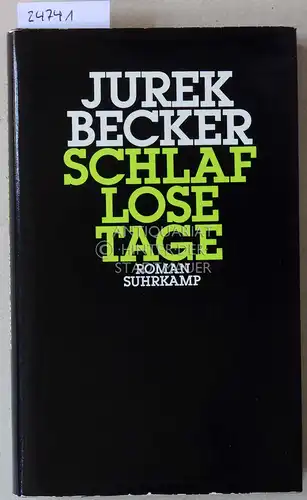 Becker, Jurek: Schlaflose Tage. 