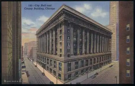 USA. Chicago. City Hall and County Building.