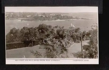 Australien. Perth. Mill Point and Swan River.