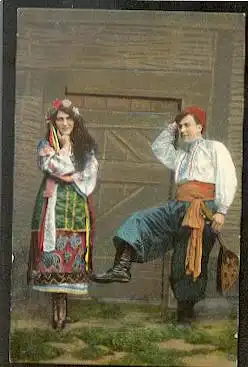 Mann und Frau in Tracht.