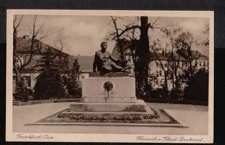 Frankfurt. Oder. Heinrich v. Kleist Denkmal.