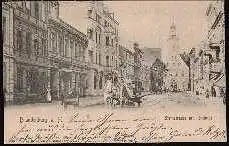 Brandenburg a.H. Steinstrasse mit Rathaus.