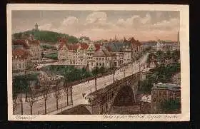 Plauen. Partie an der Friedrich August Brücke