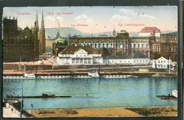 Dresden. Blick von Neustadt. Ital. Dörfchen. Kgl. Gemäldegallerie.