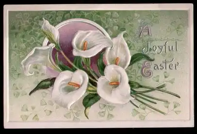 A Joyfu Easter. Litho und Prägedruck