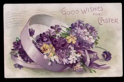 Good Wishes for Easter. Litho und Prägedruck