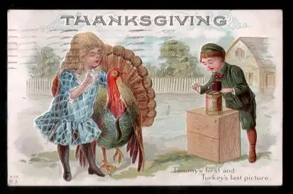 Thanksgivind. Litho und Prägedruck