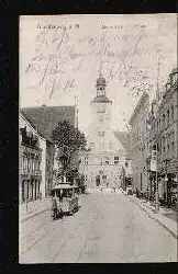 Brandenburg a.H. Steinstrasse mit Rathaus.